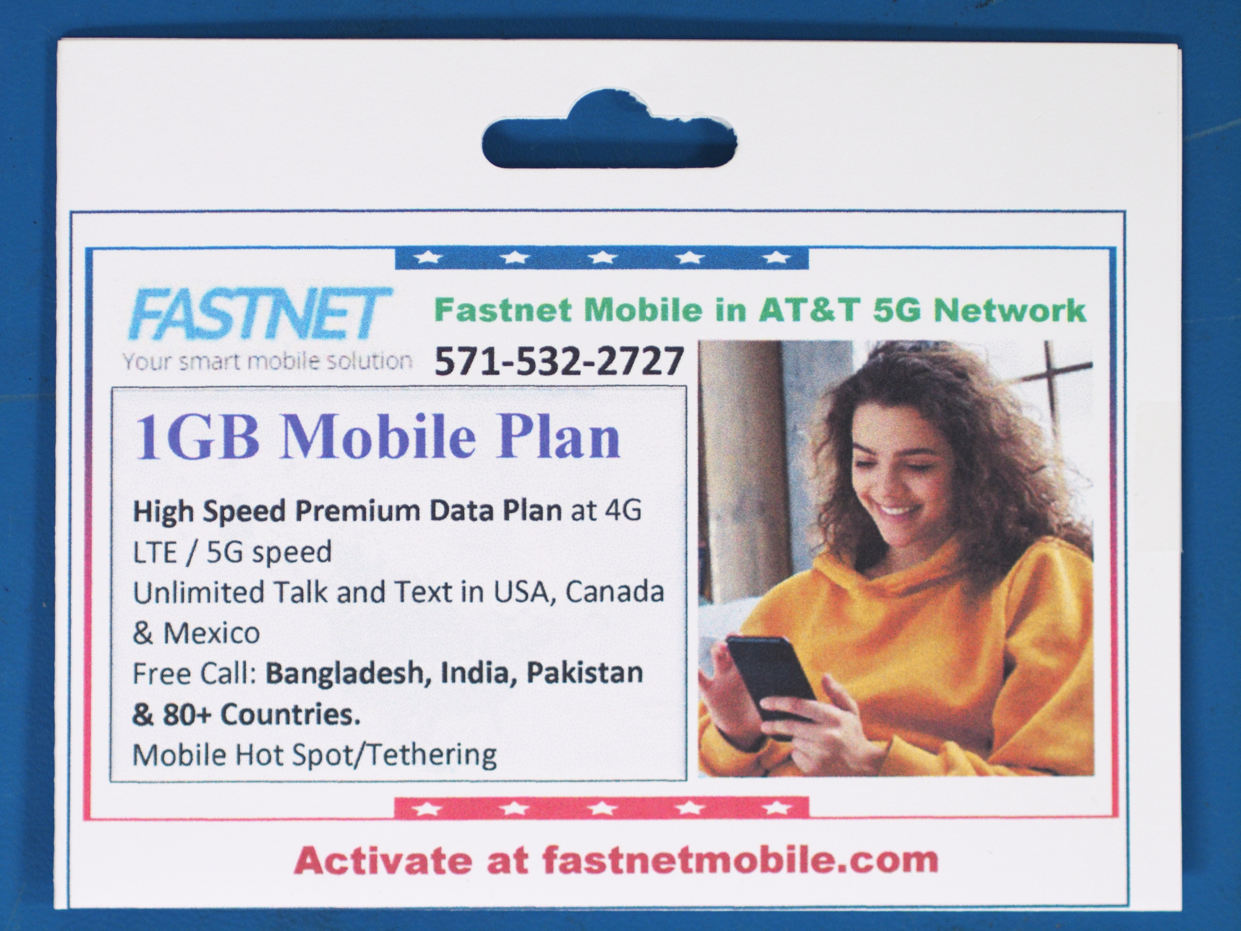 SIM card for 1gb data plan