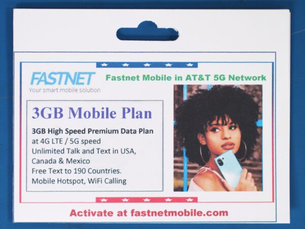 3 GB Cell phone Plan with Talk, Text and Data